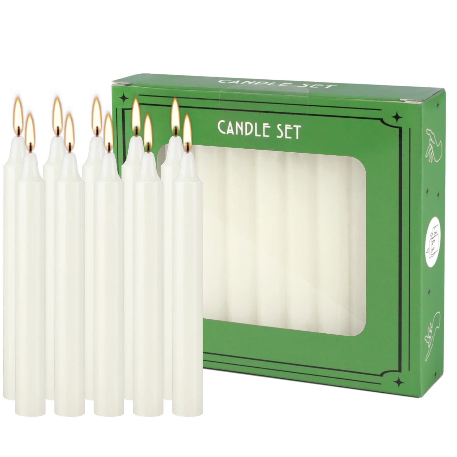 Quality Home Fragrance - 20 pacotes de velas de jantar