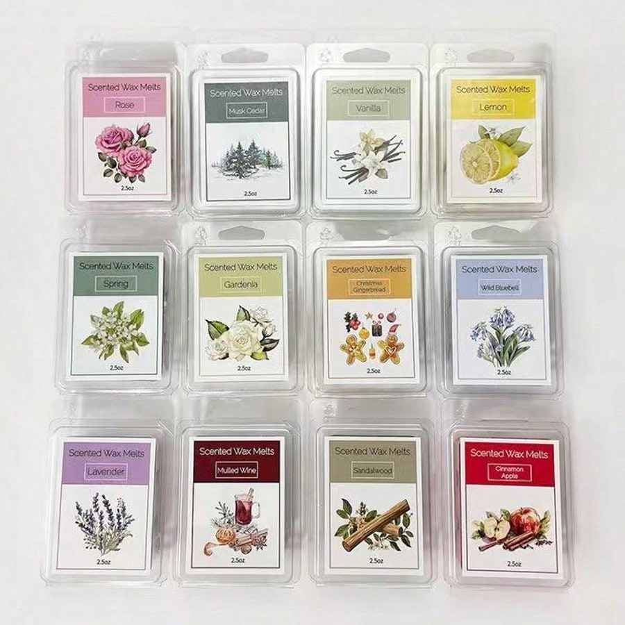 Home Fragrance Vanilla Scented Candle - Conjunto de Ceras Aromáticas, 8 Aromas