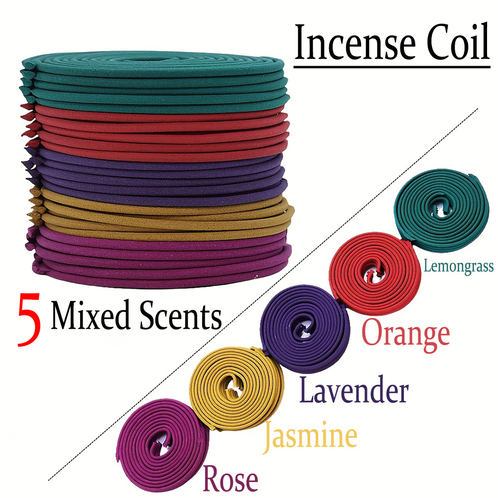 Quality Home Fragrance - Conjunto misto de incenso espiral clássico