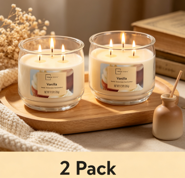 Vela Aromática de Baunilha com - Home Fragrance Vanilla Scented Candle avaliação e preço