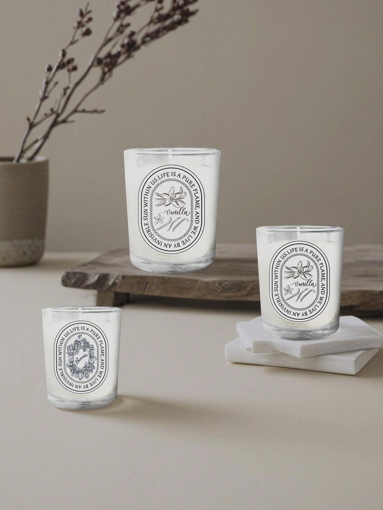 Velas em potes de vidro com ar - Home Fragrance Vanilla Scented Candle avaliação e preço